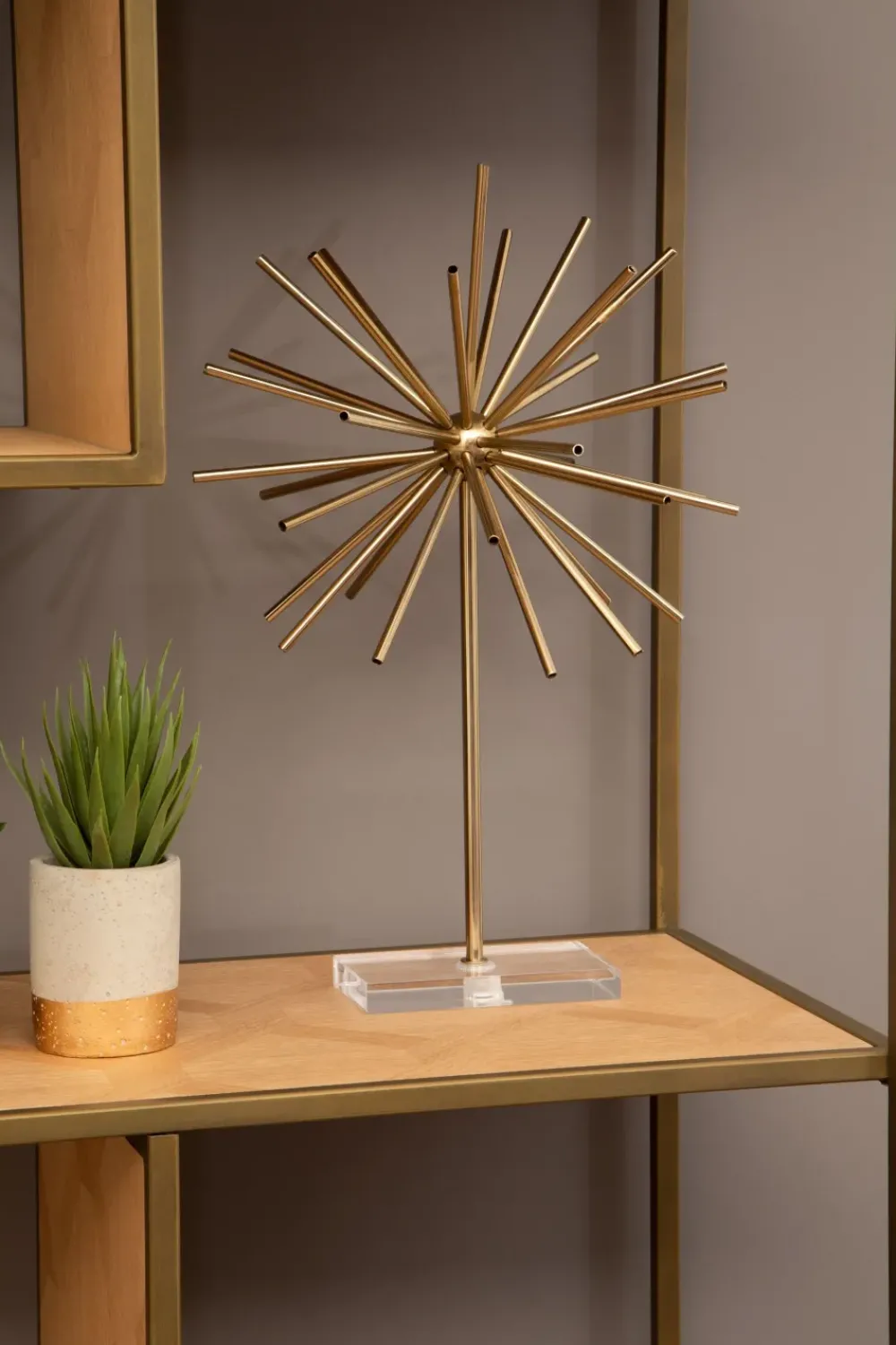 Table Top|Contemporary^Statues & Sculptures Sunburst 46cm Gold Metal Indoor Sculpture