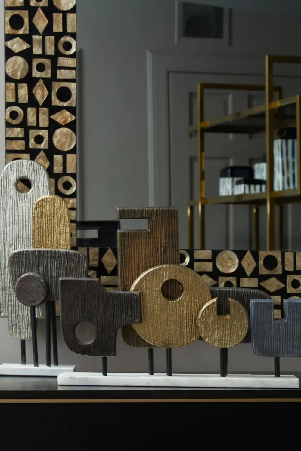 Table Top|Abstract^Statues & Sculptures Symbolic 34cm Metal Indoor Sculpture