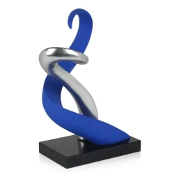 Table Top|Abstract^Statues & Sculptures Symphonic Motion 41cm Blue Resin Indoor Sculpture