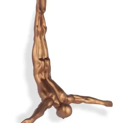 Figurative|Wall Art^Statues & Sculptures The Diver 55cm Bronze Resin Wall Sculpture
