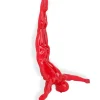 Figurative|Wall Art^Statues & Sculptures The Diver 55cm Red Resin Wall Sculpture
