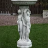 Bird Baths^Statues & Sculptures Three Graces Stone Garden Bird Bath