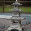 Pagodas^Statues & Sculptures Three Tier Japanese Pagoda Stone Garden Ornament