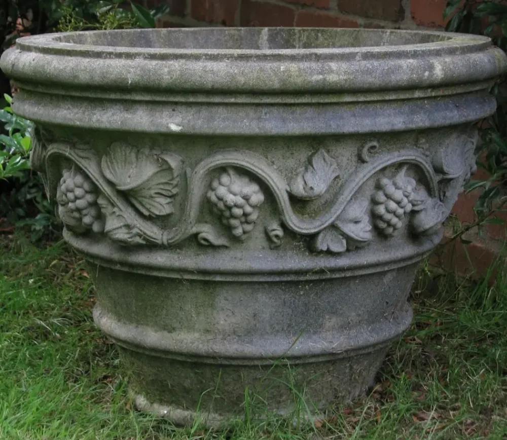 Large|Round^Statues & Sculptures Tivoli Vase Stone Garden Planter