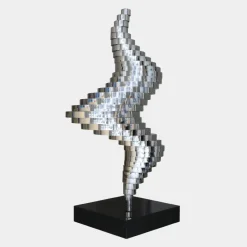Giant|Floor Standing^Statues & Sculptures Tornado 195cm Silver Metal Garden Sculpture v2