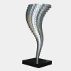 Floor Standing|Abstract^Statues & Sculptures Tornado 163cm Silver Metal Garden Sculpture v1