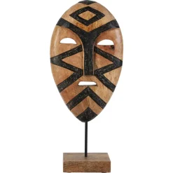 Table Top|Contemporary^Statues & Sculptures Tribal Guardian 53cm Wood Indoor Sculpture