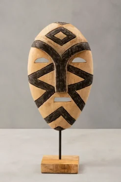 Table Top|Contemporary^Statues & Sculptures Tribal Guardian 53cm Wood Indoor Sculpture
