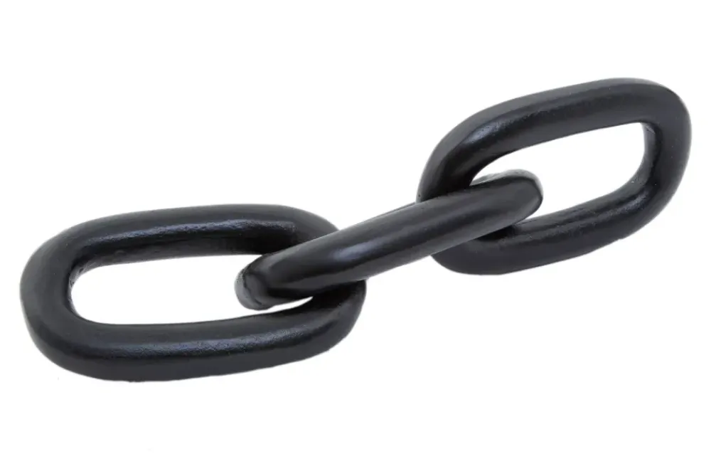 Table Top|Contemporary^Statues & Sculptures Triple Link 5cm Black Metal Indoor Sculpture