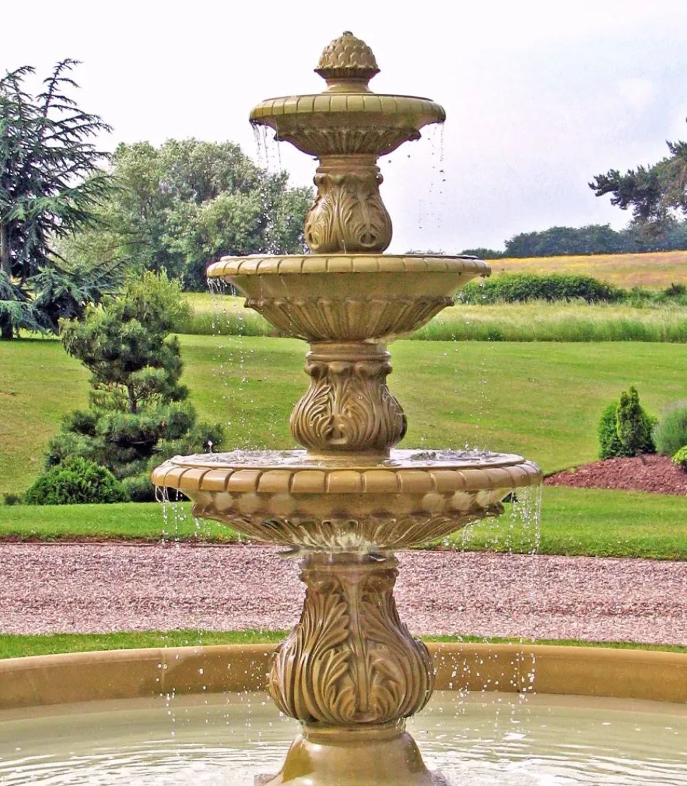 Water Features^Statues & Sculptures Triple Tier Fountain & Pool Surround Stone Water Feature