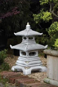 Pagodas^Statues & Sculptures Two Tier Japanese Pagoda Stone Garden Ornament
