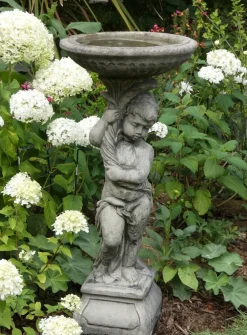 Bird Baths^Statues & Sculptures Urchin Design Stone Garden Bird Bath