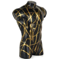 Figurative|Table Top^Statues & Sculptures Valiant Torso 50cm Black Resin Indoor Sculpture