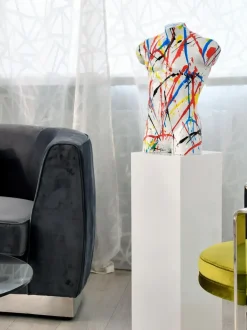 Figurative|Table Top^Statues & Sculptures Valiant Torso 50cm Multicolour Resin Indoor Sculpture