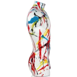 Figurative|Table Top^Statues & Sculptures Valiant Torso 50cm Multicolour Resin Indoor Sculpture