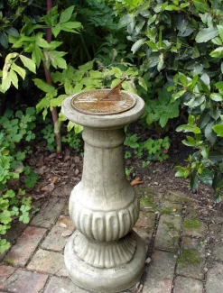 Garden Sundials^Statues & Sculptures Victorian Aged Brass Stone Garden Sundial