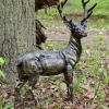Stags & Deers^Statues & Sculptures Wild Baby Stag Deer Bronze Metal Garden Statue