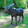 Stags & Deers^Statues & Sculptures Wild Moose Life-Size Bronze Metal Garden Statue
