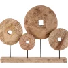 Table Top|Abstract^Statues & Sculptures Woodland Disc 52cm Wood Indoor Sculpture