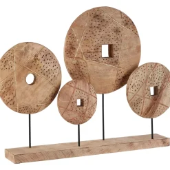 Table Top|Abstract^Statues & Sculptures Woodland Disc 52cm Wood Indoor Sculpture