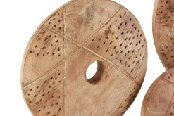 Table Top|Abstract^Statues & Sculptures Woodland Disc 52cm Wood Indoor Sculpture