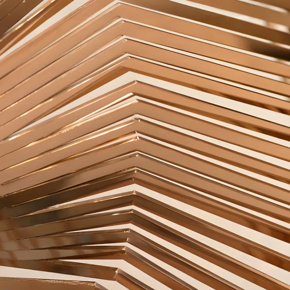 Table Top|Abstract^Statues & Sculptures Xenon Grid 70cm Gold Metal Indoor Sculpture