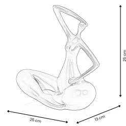 Figurative|Table Top^Statues & Sculptures Yoga Grace 25cm Red Resin Indoor Sculpture