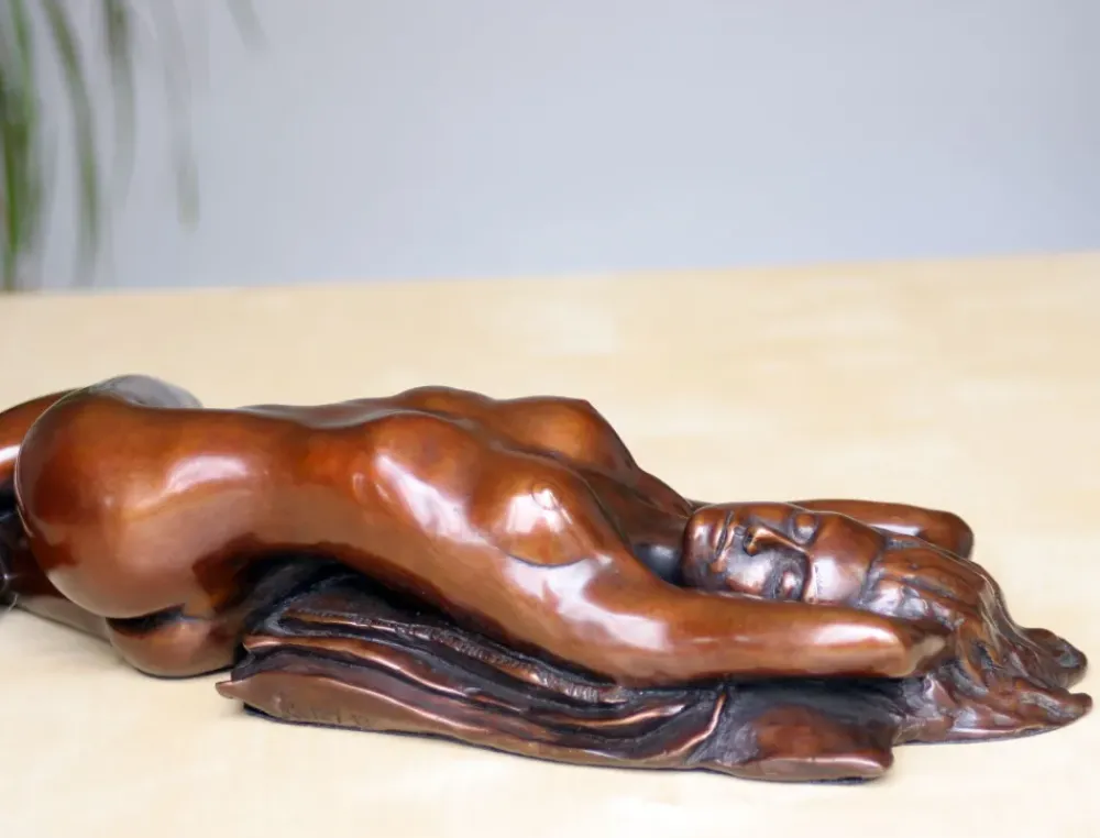 Figurative|Table Top^Statues & Sculptures Your Memory Lingers Figurine Bronze Indoor Sculpture