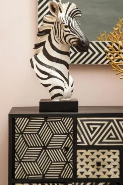 Table Top|Animals^Statues & Sculptures Zen Zebra 54cm Resin Indoor Sculpture