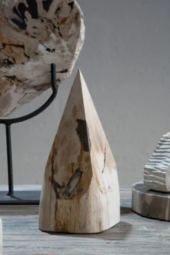 Table Top|Contemporary^Statues & Sculptures Zenith Prism 20cm Wood Indoor Sculpture